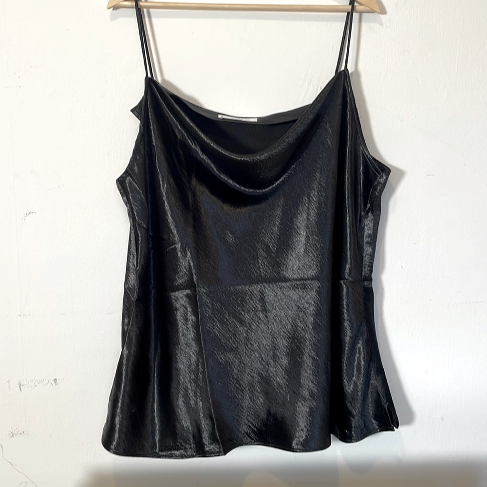 black satin top Violeta by Mango